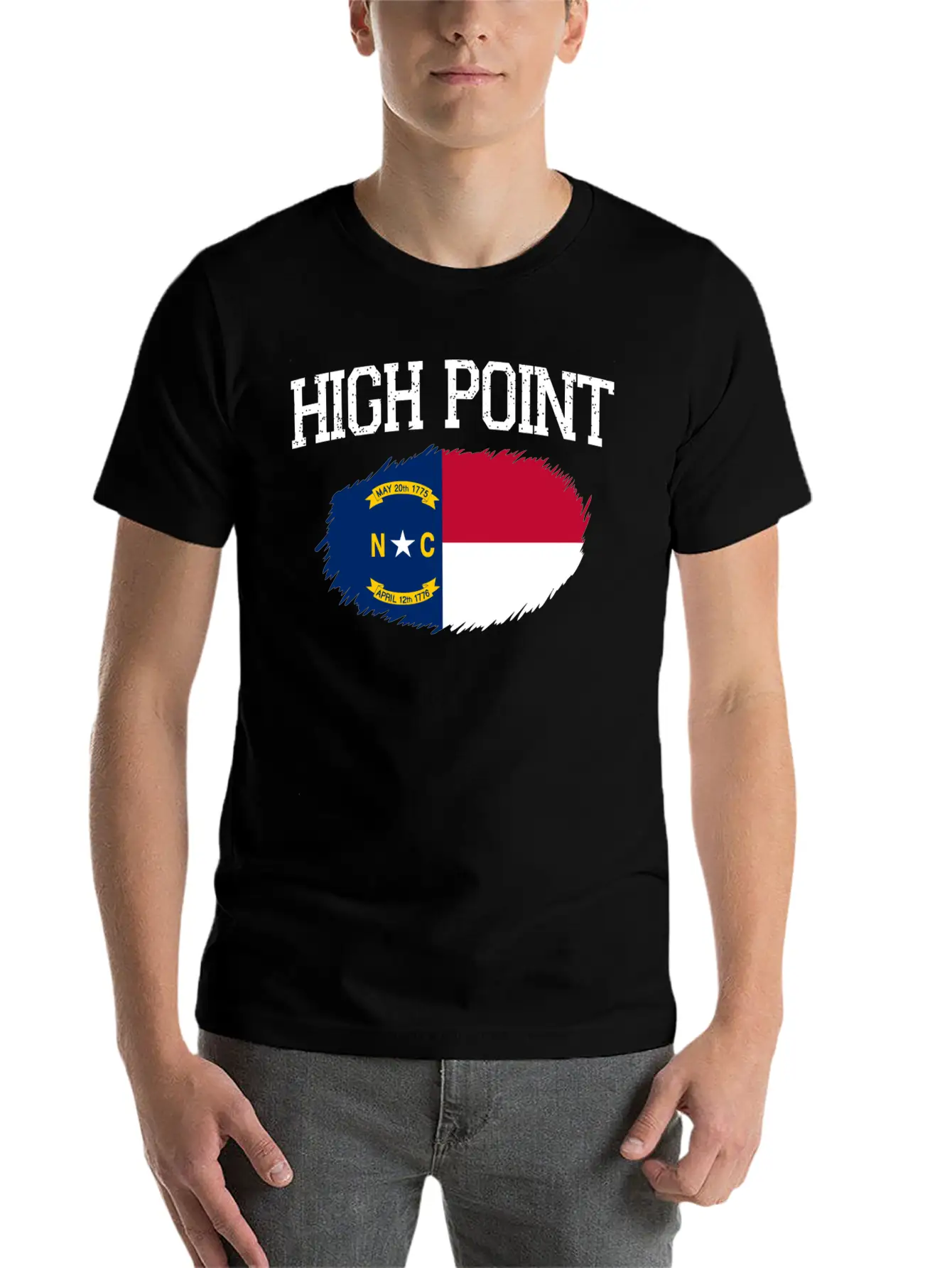 High Point Nc North Carolina Flag Vintage Sports M Essential Cotton Tee For Daily Outfits – Unisex Style