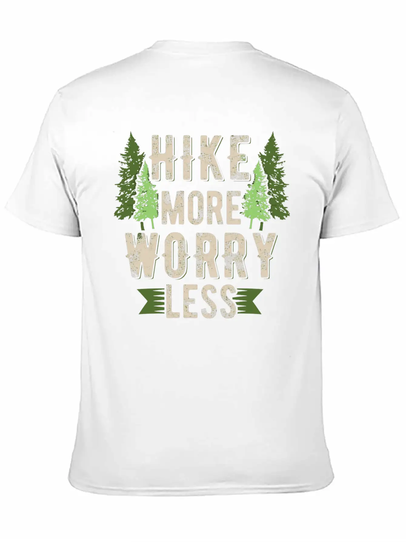 Hike More Worry Less Hiking Breathable Soft Cotton T-Shirt – Timeless Casual Look