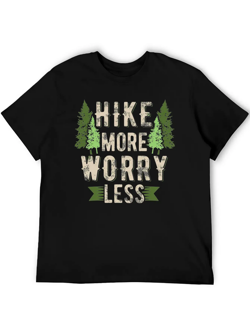 Hike More Worry Less Hiking Breathable Soft Cotton T-Shirt – Timeless Casual Look