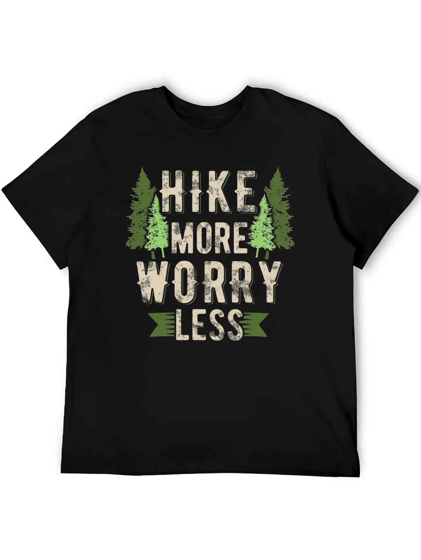 Hike More Worry Less Hiking Breathable Soft Cotton T-Shirt – Timeless Casual Look