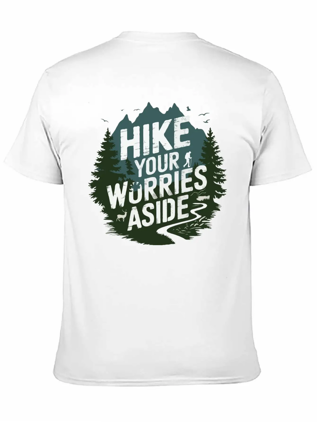Hike Your Worries Aside - Hiking Mental Health Classic Cotton Tee – Unisex Comfort For Any Season