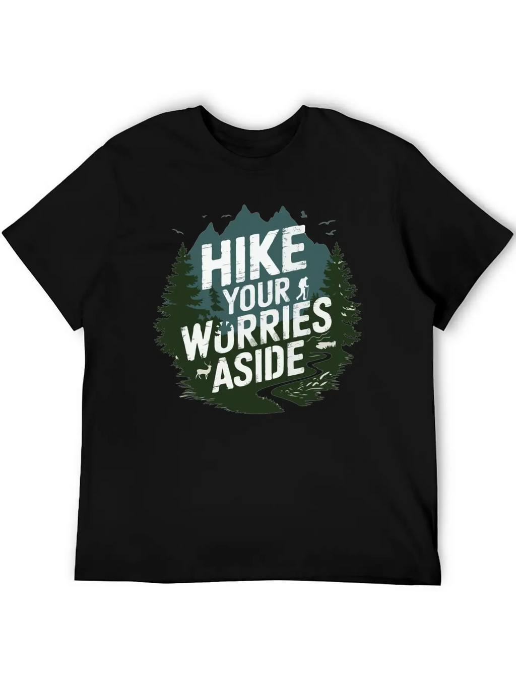 Hike Your Worries Aside - Hiking Mental Health Classic Cotton Tee – Unisex Comfort For Any Season