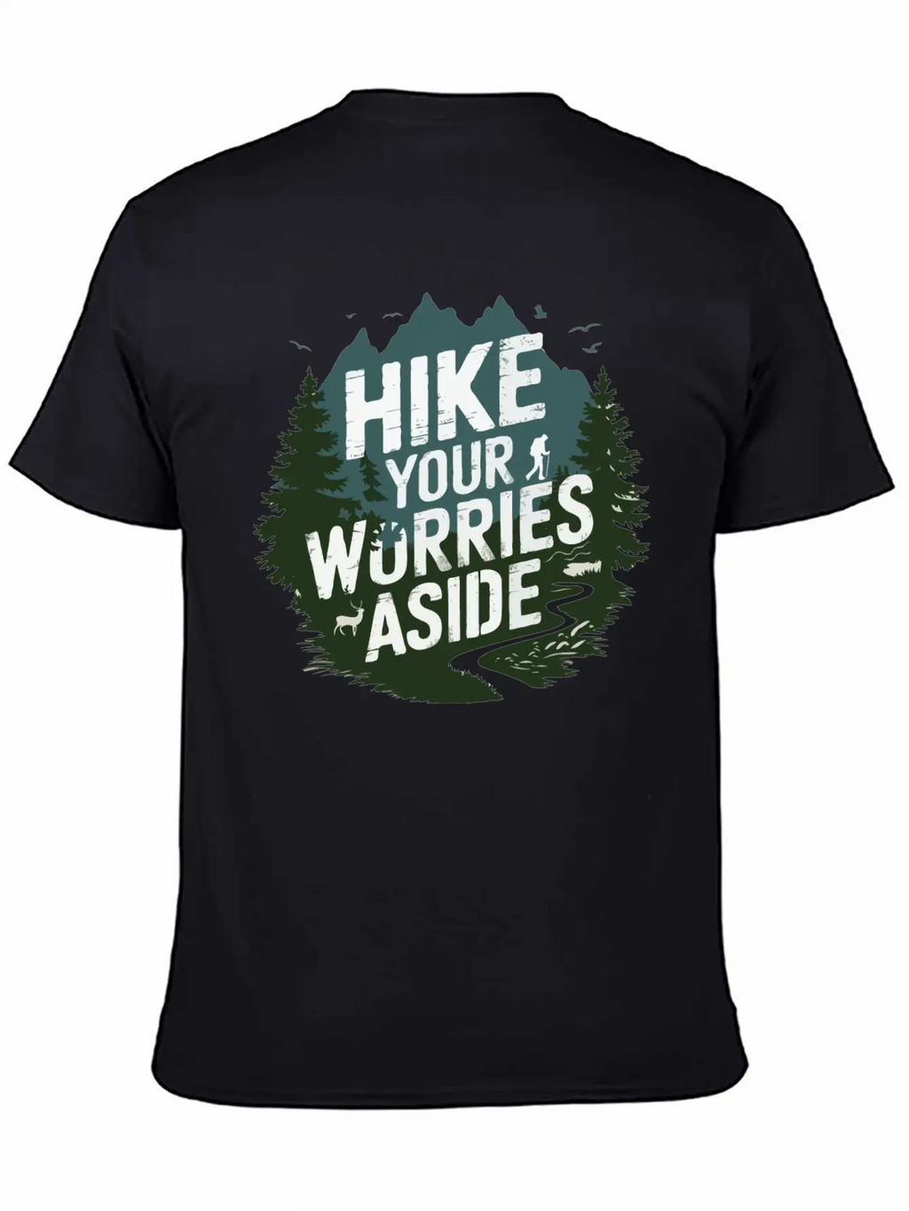 Hike Your Worries Aside - Hiking Mental Health Classic Cotton Tee – Unisex Comfort For Any Season