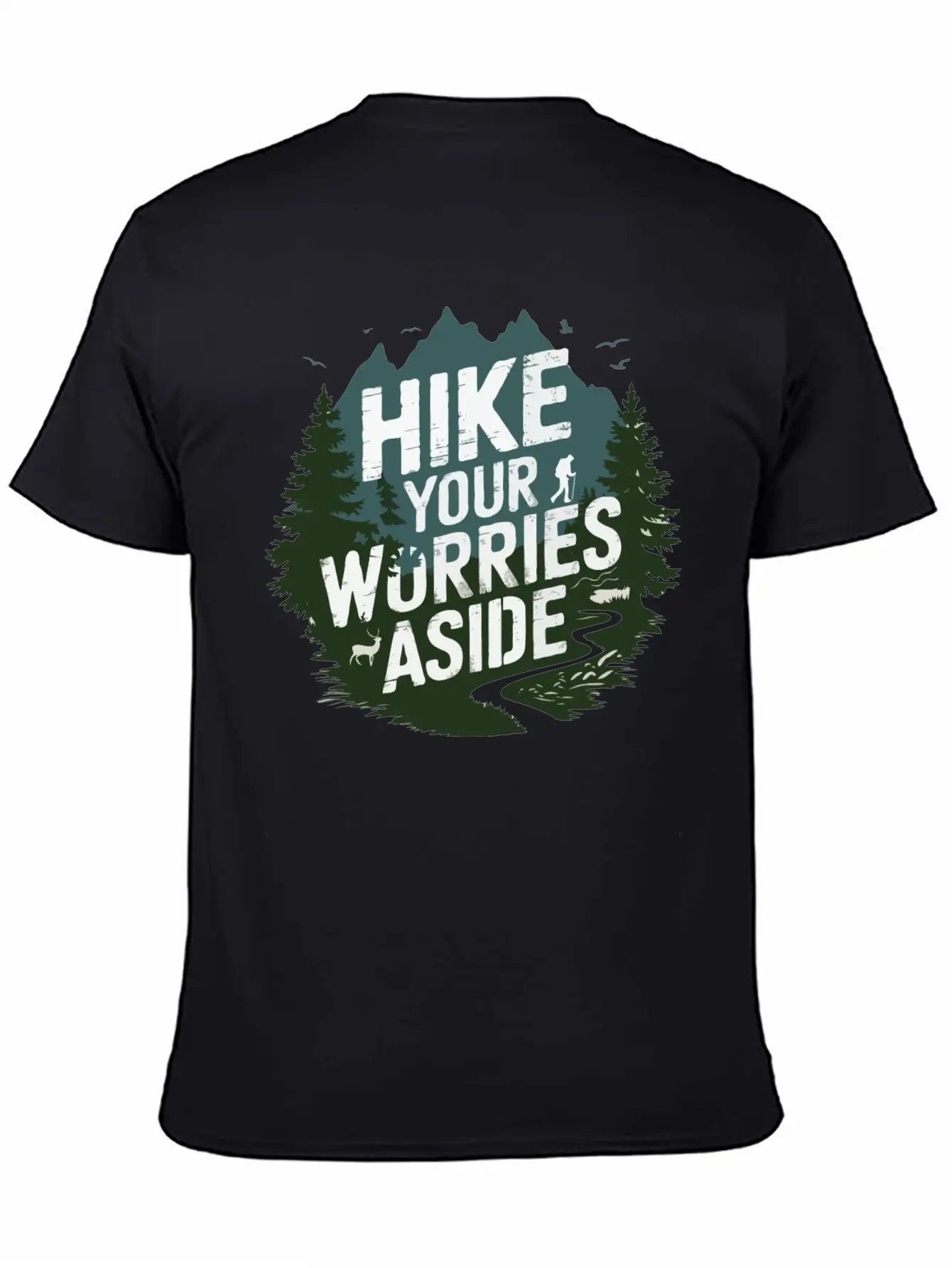 Hike Your Worries Aside - Hiking Mental Health Classic Cotton Tee – Unisex Comfort For Any Season