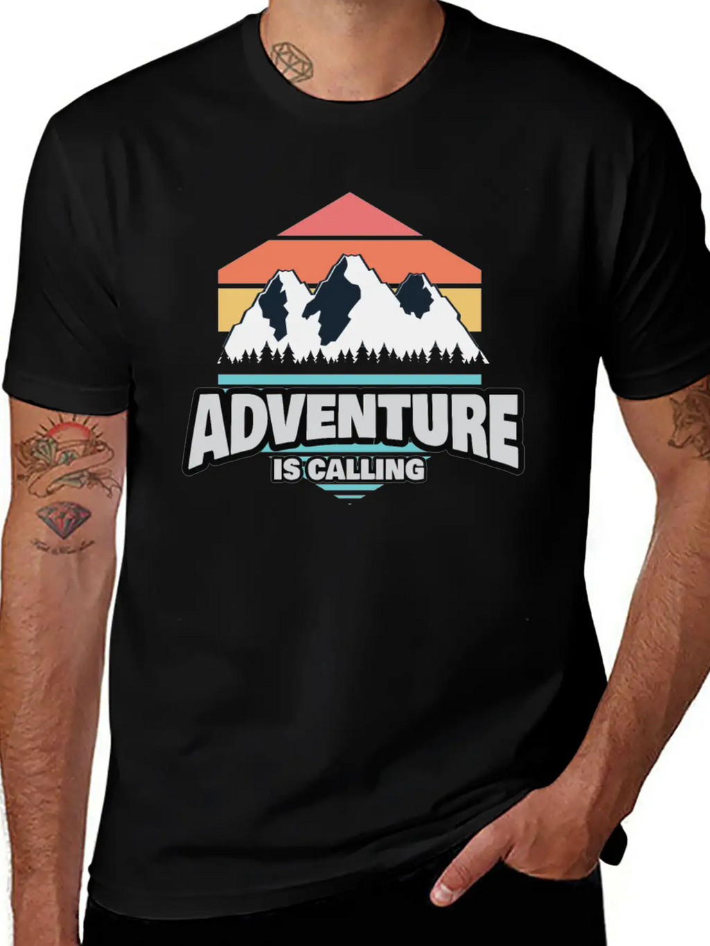 Hiking Hiking Mountain Trail Mountains Peaks Breathable Soft Cotton T-Shirt – Timeless Casual Look