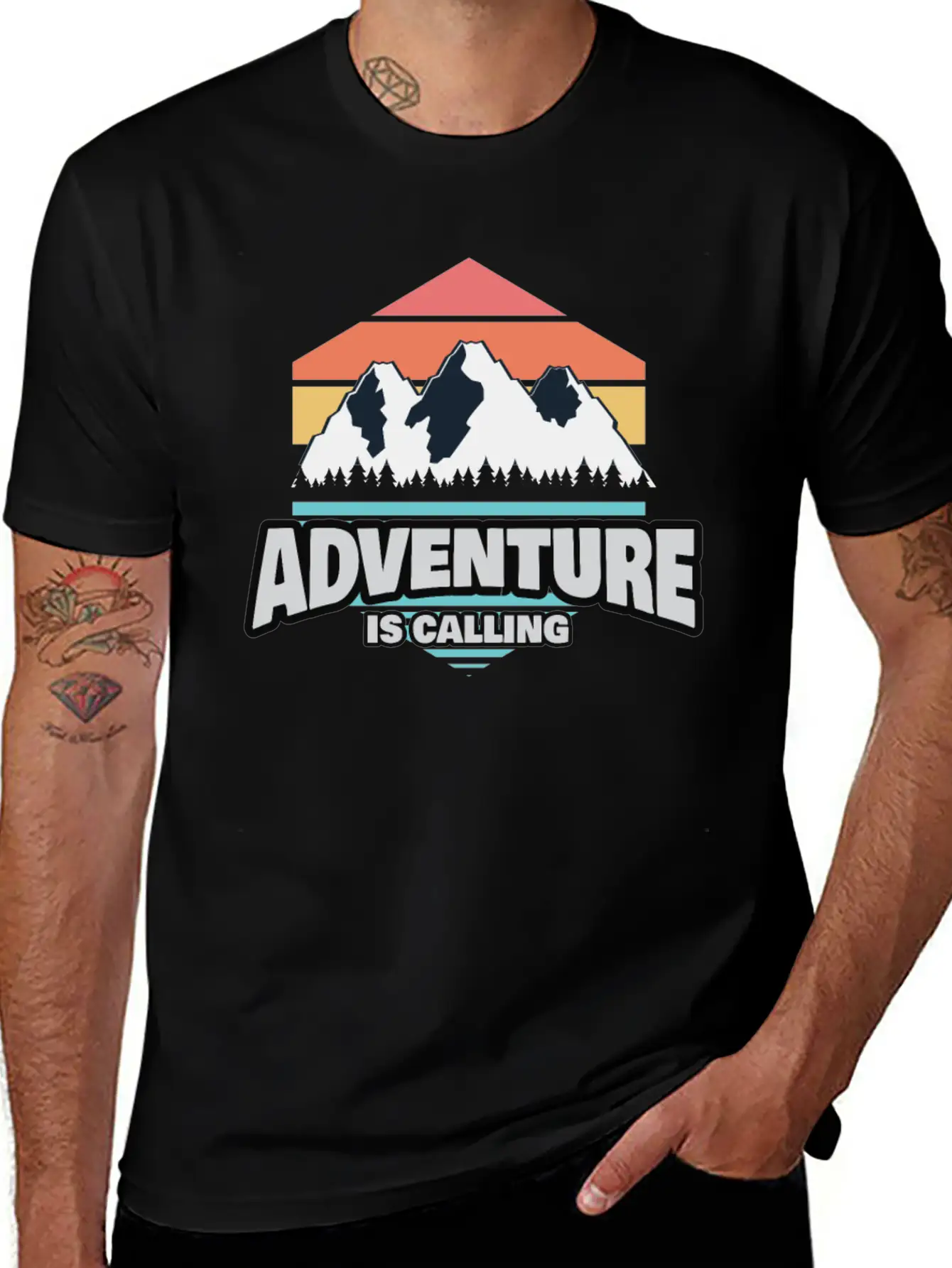 Hiking Hiking Mountain Trail Mountains Peaks Breathable Soft Cotton T-Shirt – Timeless Casual Look