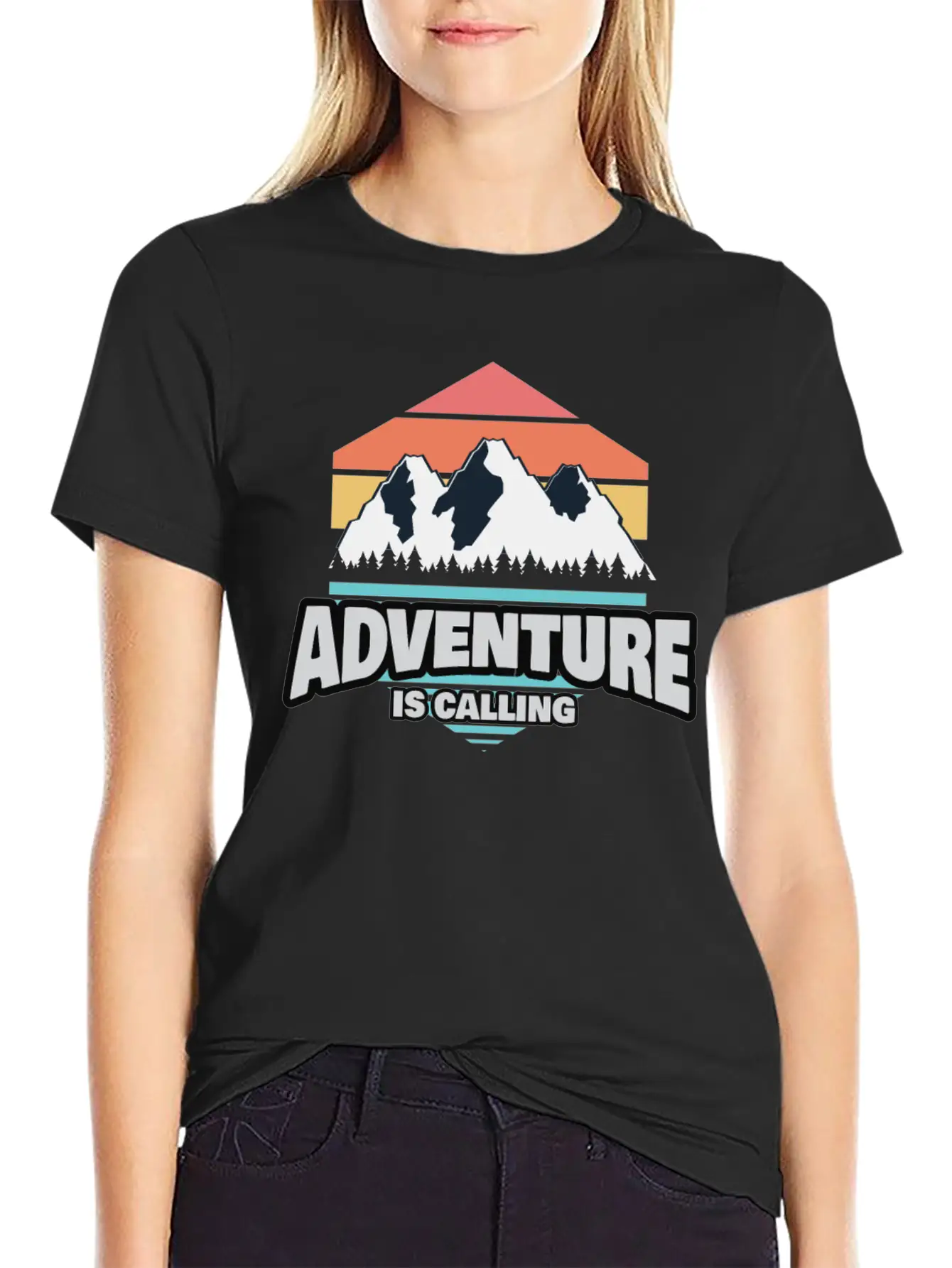 Hiking Hiking Mountain Trail Mountains Peaks Breathable Soft Cotton T-Shirt – Timeless Casual Look