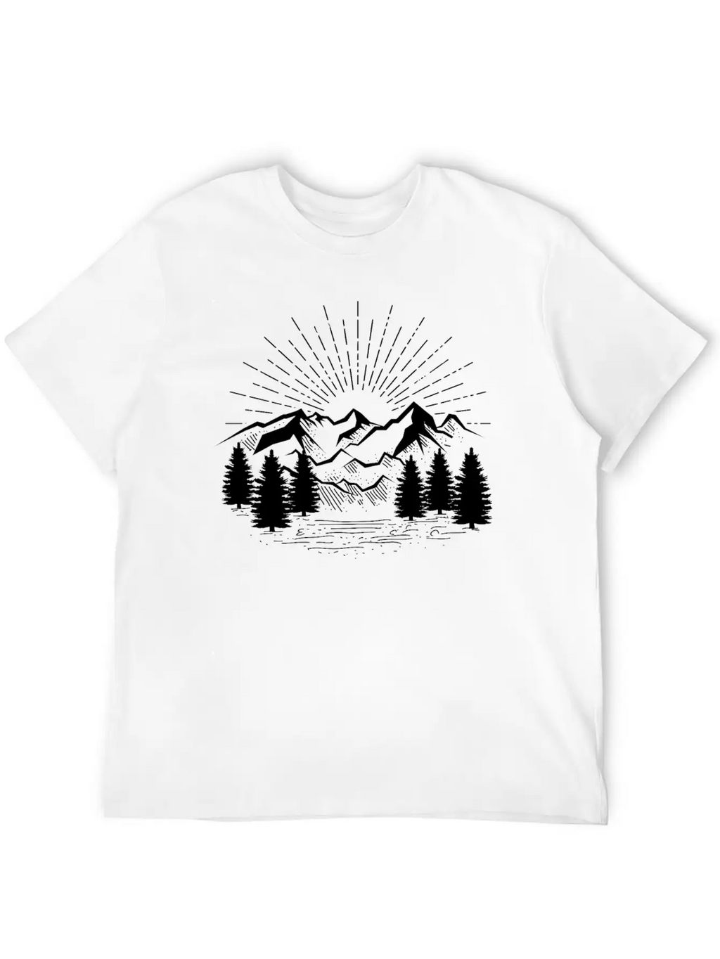 Hiking Hiking Mountain Trail Mountains Peaks Stylish Everyday T-Shirt – Unisex Basic Cotton Tee
