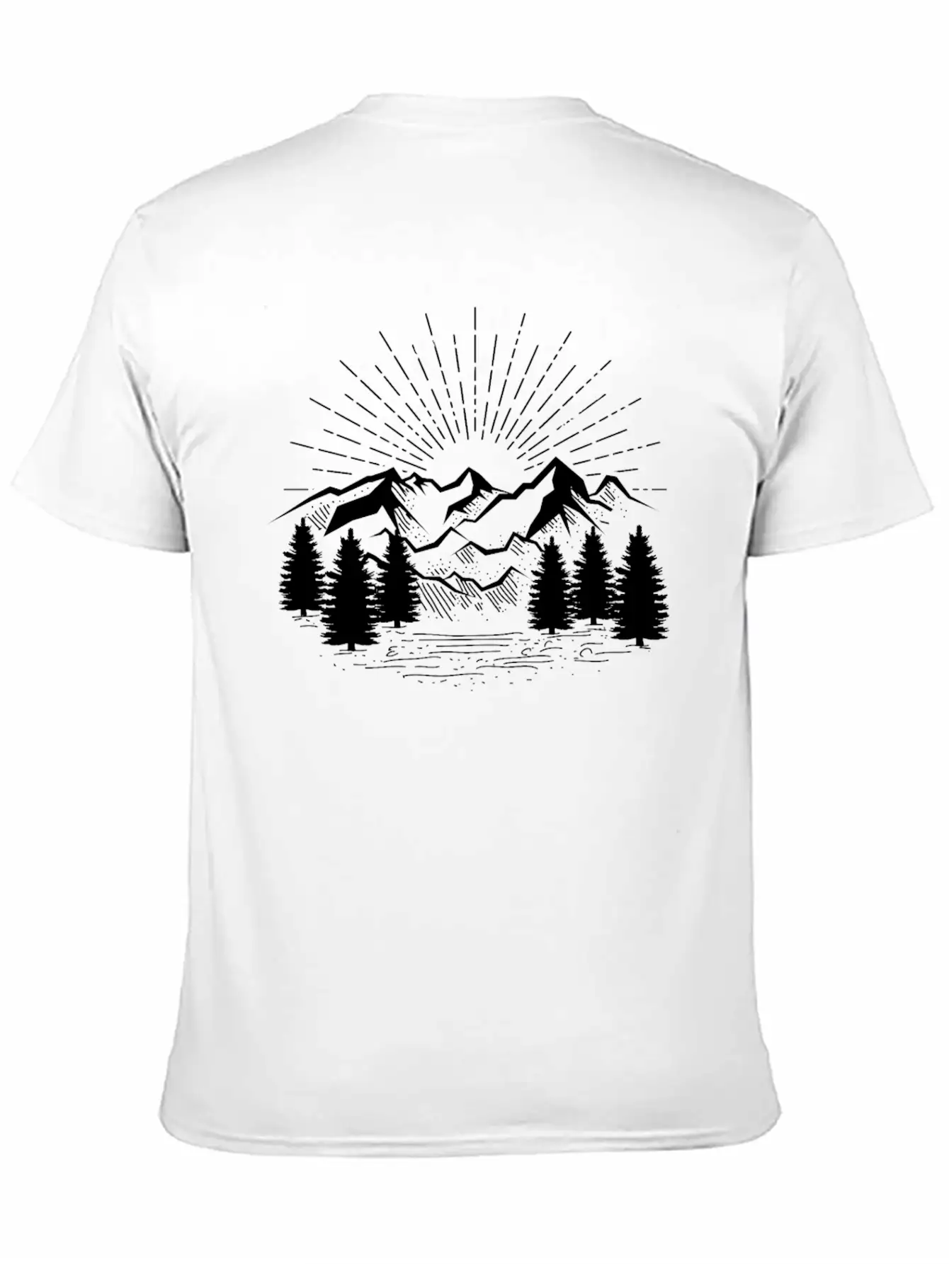 Hiking Hiking Mountain Trail Mountains Peaks Stylish Everyday T-Shirt – Unisex Basic Cotton Tee