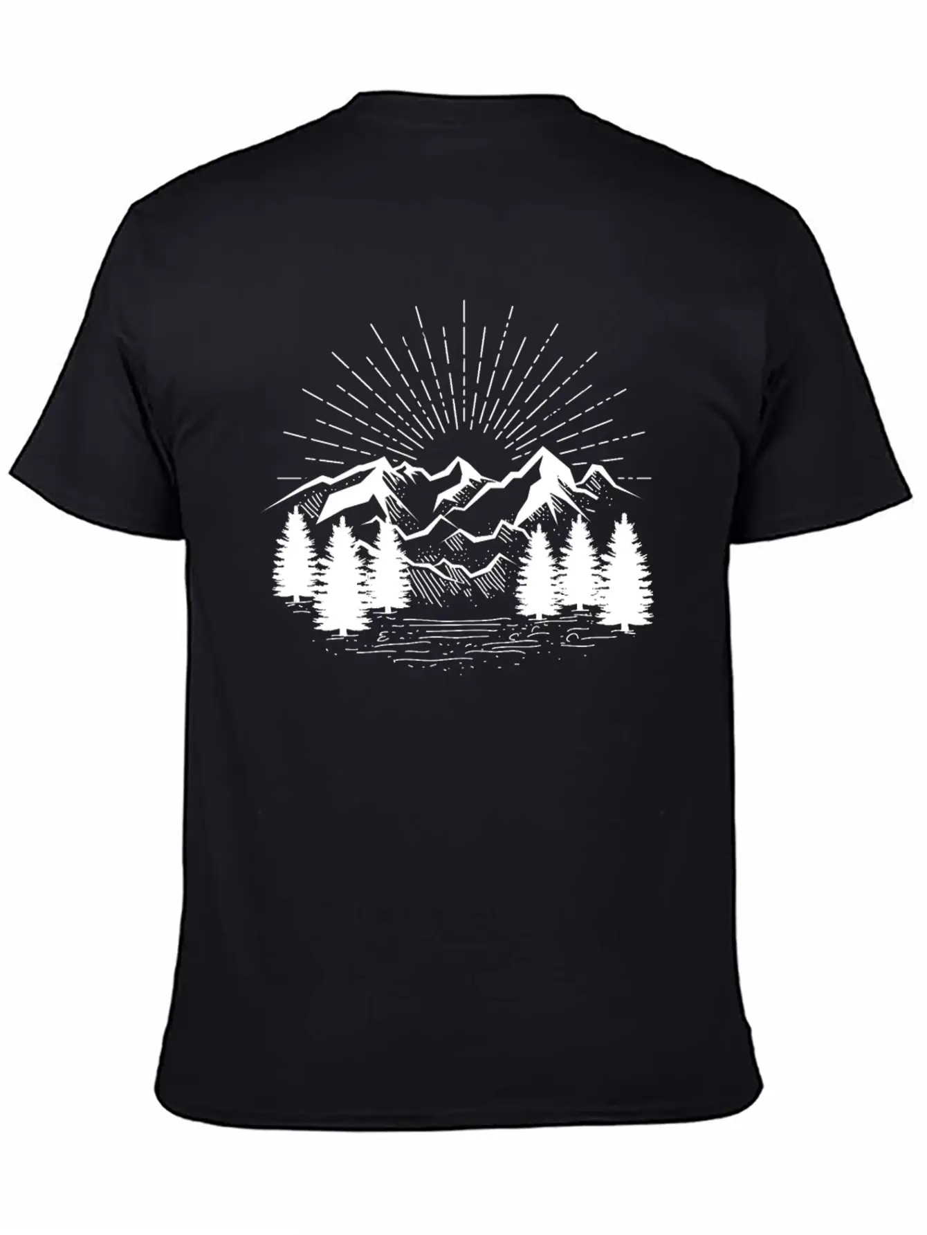 Hiking Hiking Mountain Trail Mountains Peaks Stylish Everyday T-Shirt – Unisex Basic Cotton Tee