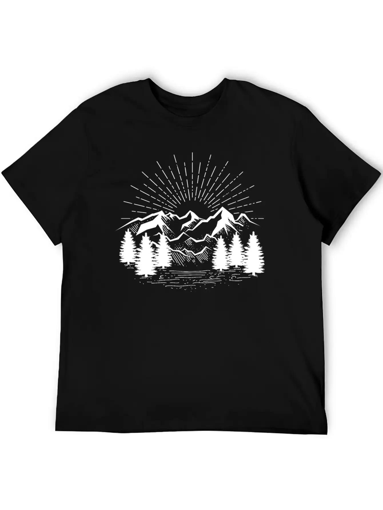 Hiking Hiking Mountain Trail Mountains Peaks Stylish Everyday T-Shirt – Unisex Basic Cotton Tee