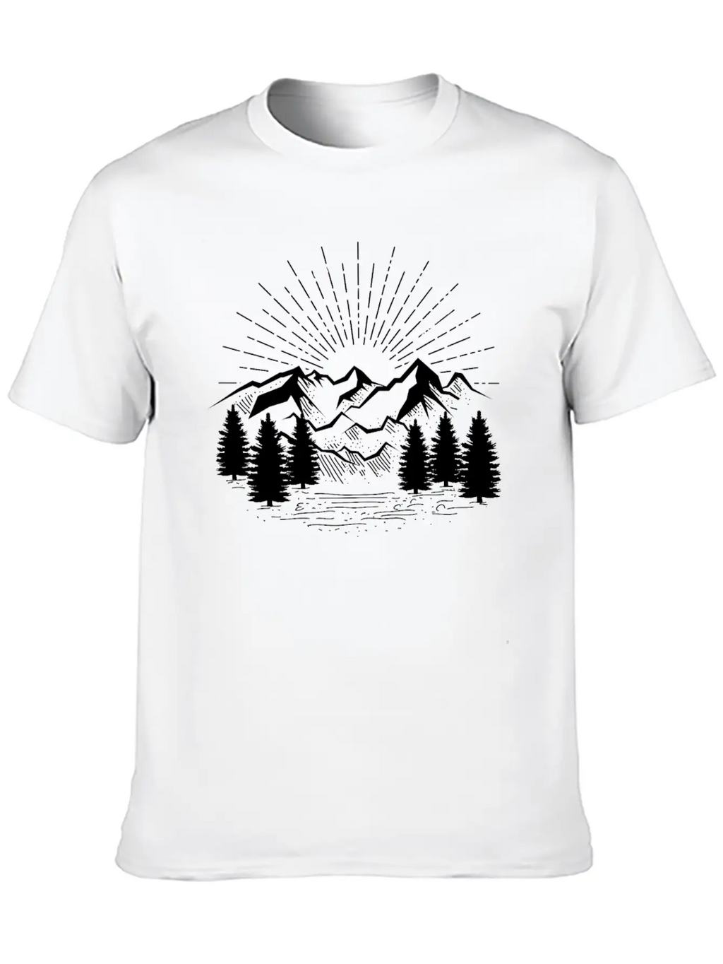 Hiking Hiking Mountain Trail Mountains Peaks Stylish Everyday T-Shirt – Unisex Basic Cotton Tee