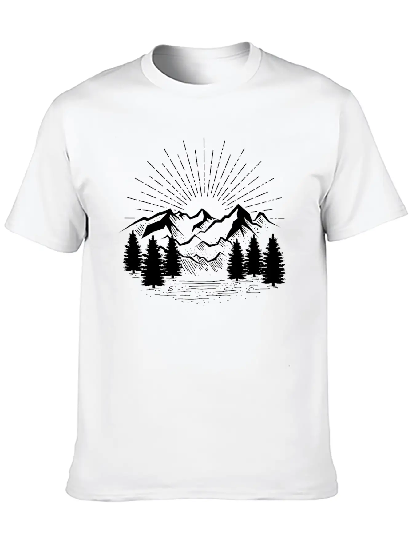 Hiking Hiking Mountain Trail Mountains Peaks Stylish Everyday T-Shirt – Unisex Basic Cotton Tee