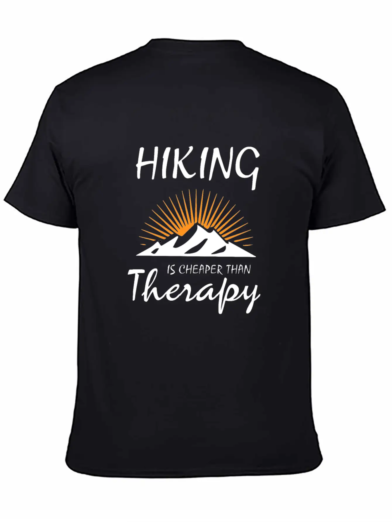 HIKING IS CHEAPER THAN THERAPY Timeless Short Sleeve Tee – Comfy And Minimalist Design