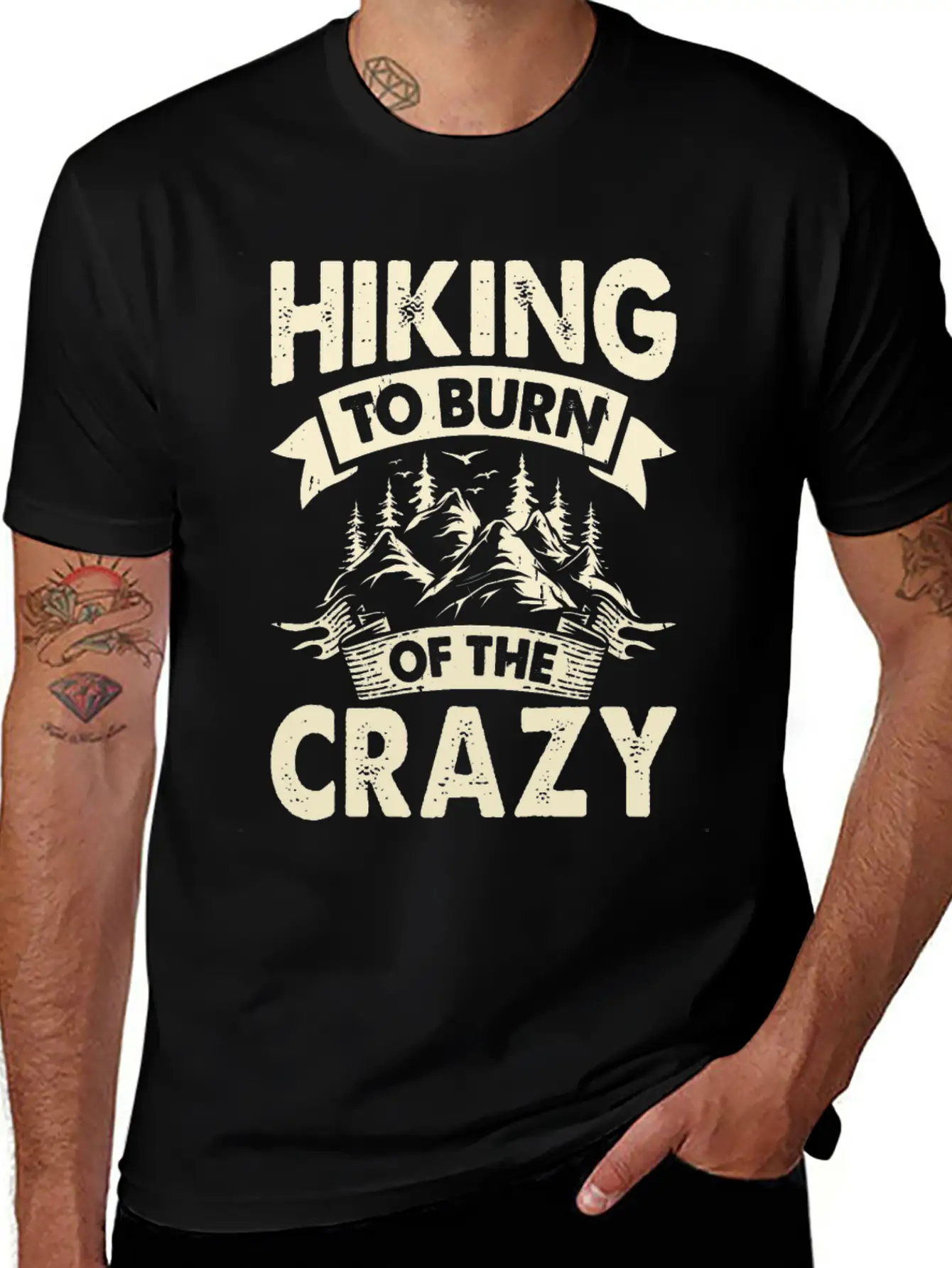 Hiking To Burn Of The Crazy Essential Cotton Tee For Daily Outfits – Unisex Style