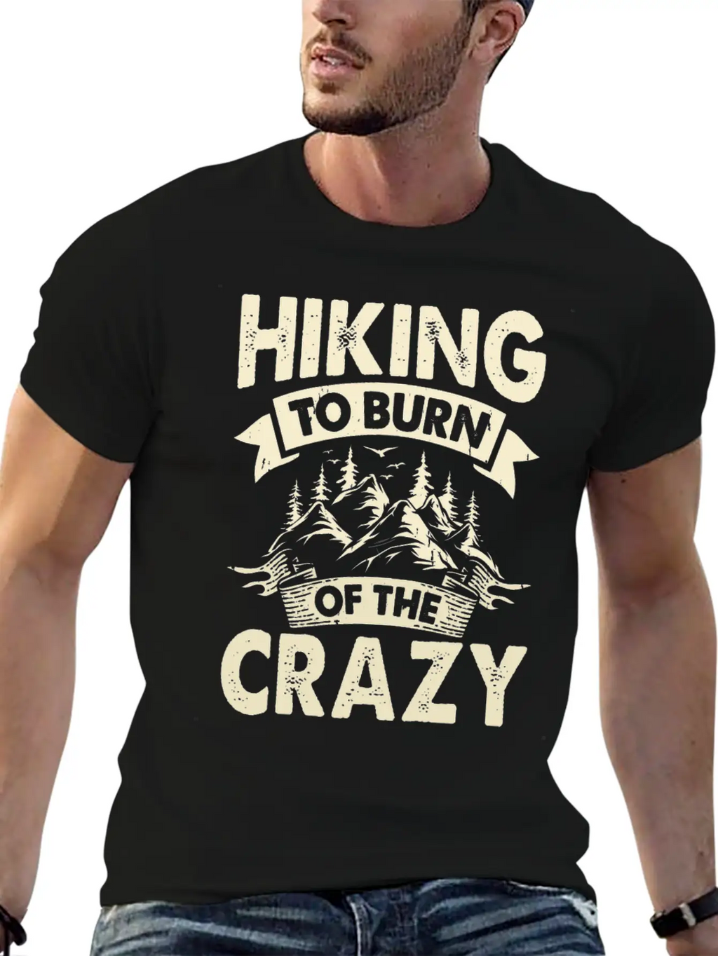 Hiking To Burn Of The Crazy Essential Cotton Tee For Daily Outfits – Unisex Style