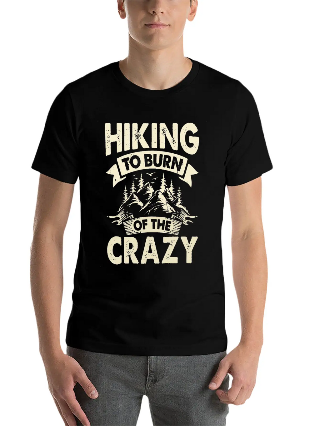 Hiking To Burn Of The Crazy Essential Cotton Tee For Daily Outfits – Unisex Style