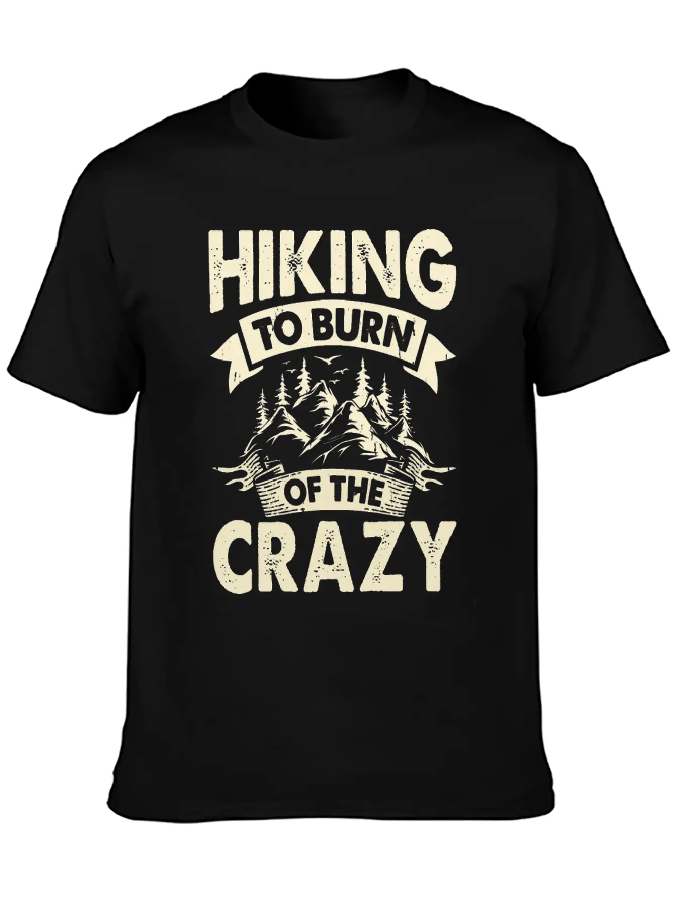Hiking To Burn Of The Crazy Essential Cotton Tee For Daily Outfits – Unisex Style