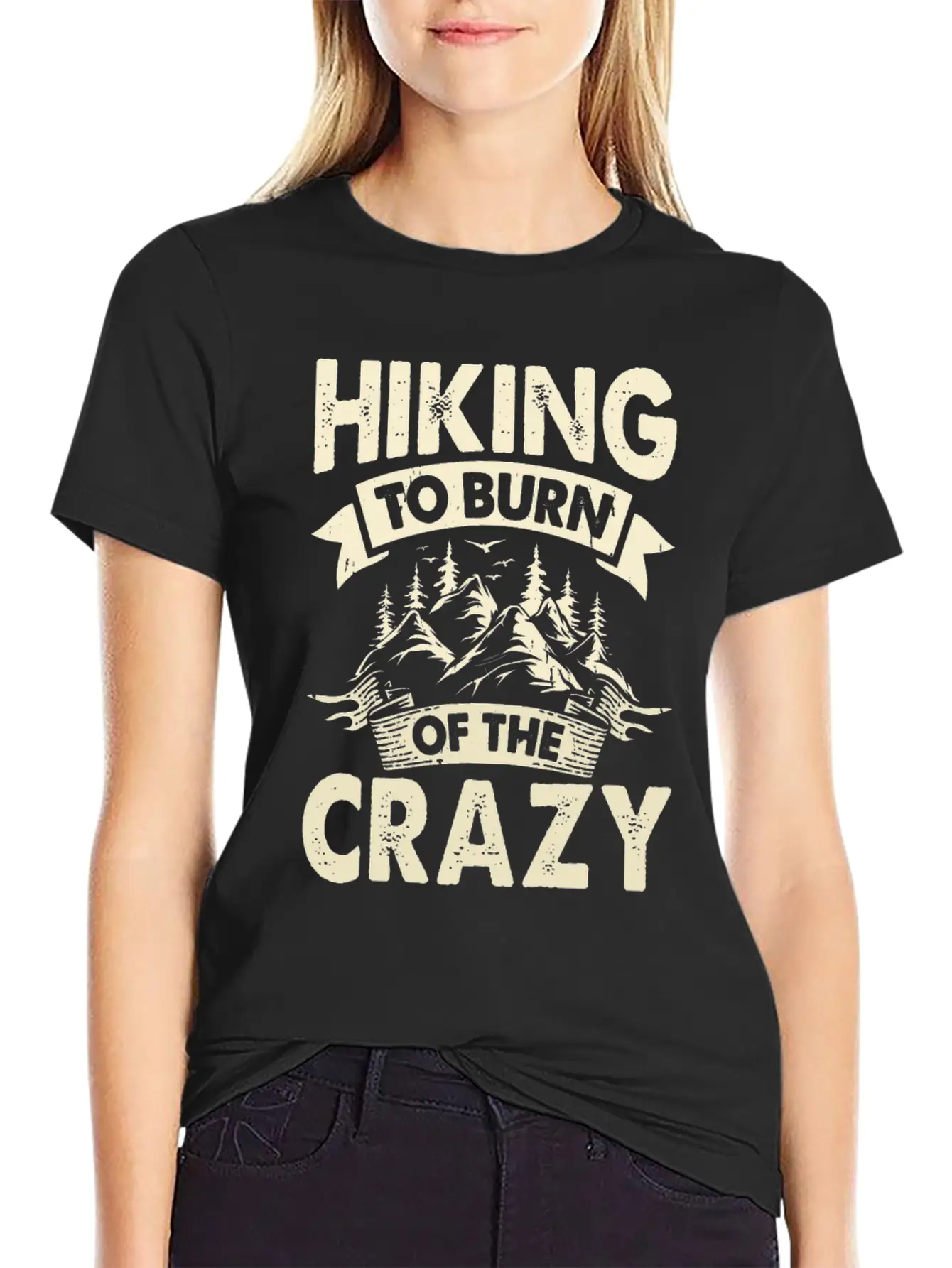 Hiking To Burn Of The Crazy Essential Cotton Tee For Daily Outfits – Unisex Style