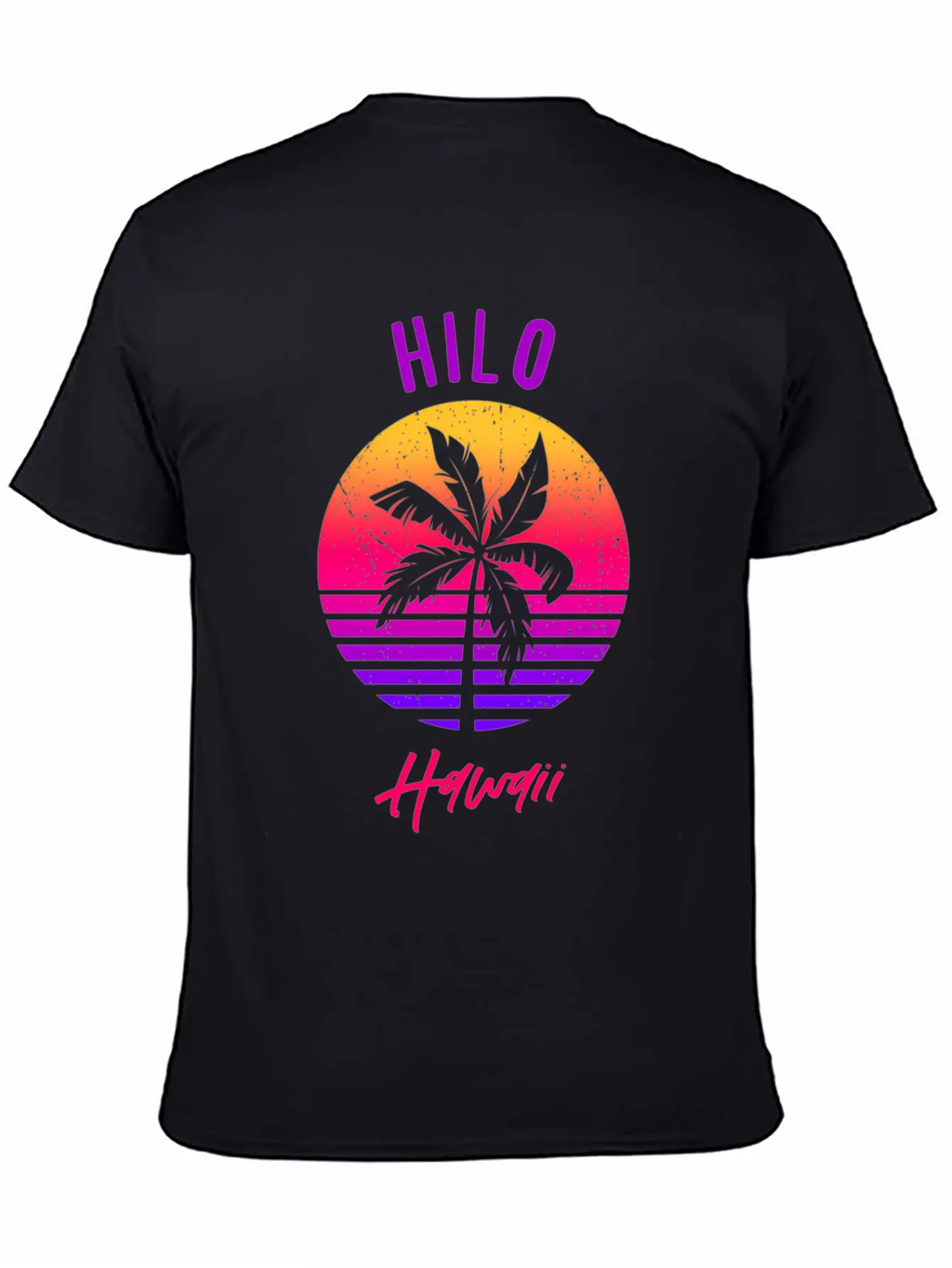 Hilo Hawaii Retro Sunset Of Hilo Classic Cotton Tee – Unisex Comfort For Any Season