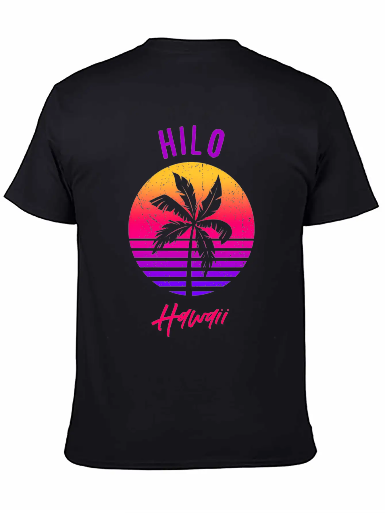 Hilo Hawaii Retro Sunset Of Hilo Classic Cotton Tee – Unisex Comfort For Any Season