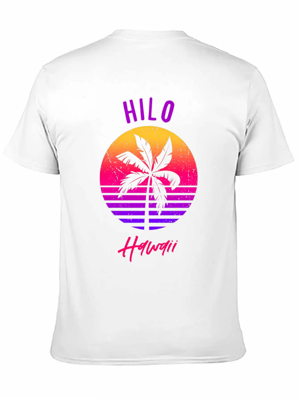 Hilo Hawaii Retro Sunset Of Hilo Classic Cotton Tee – Unisex Comfort For Any Season