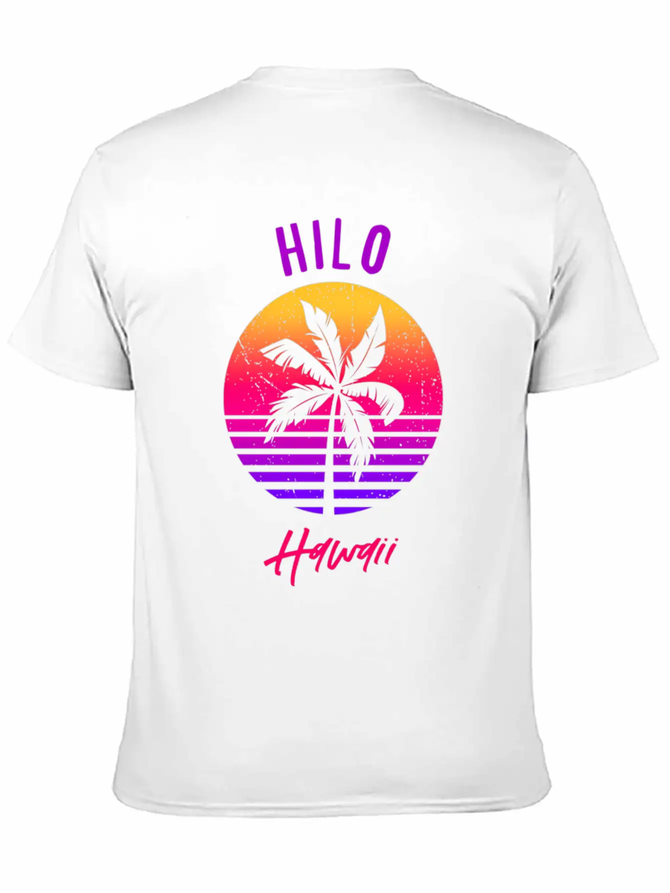 Hilo Hawaii Retro Sunset Of Hilo Classic Cotton Tee – Unisex Comfort For Any Season