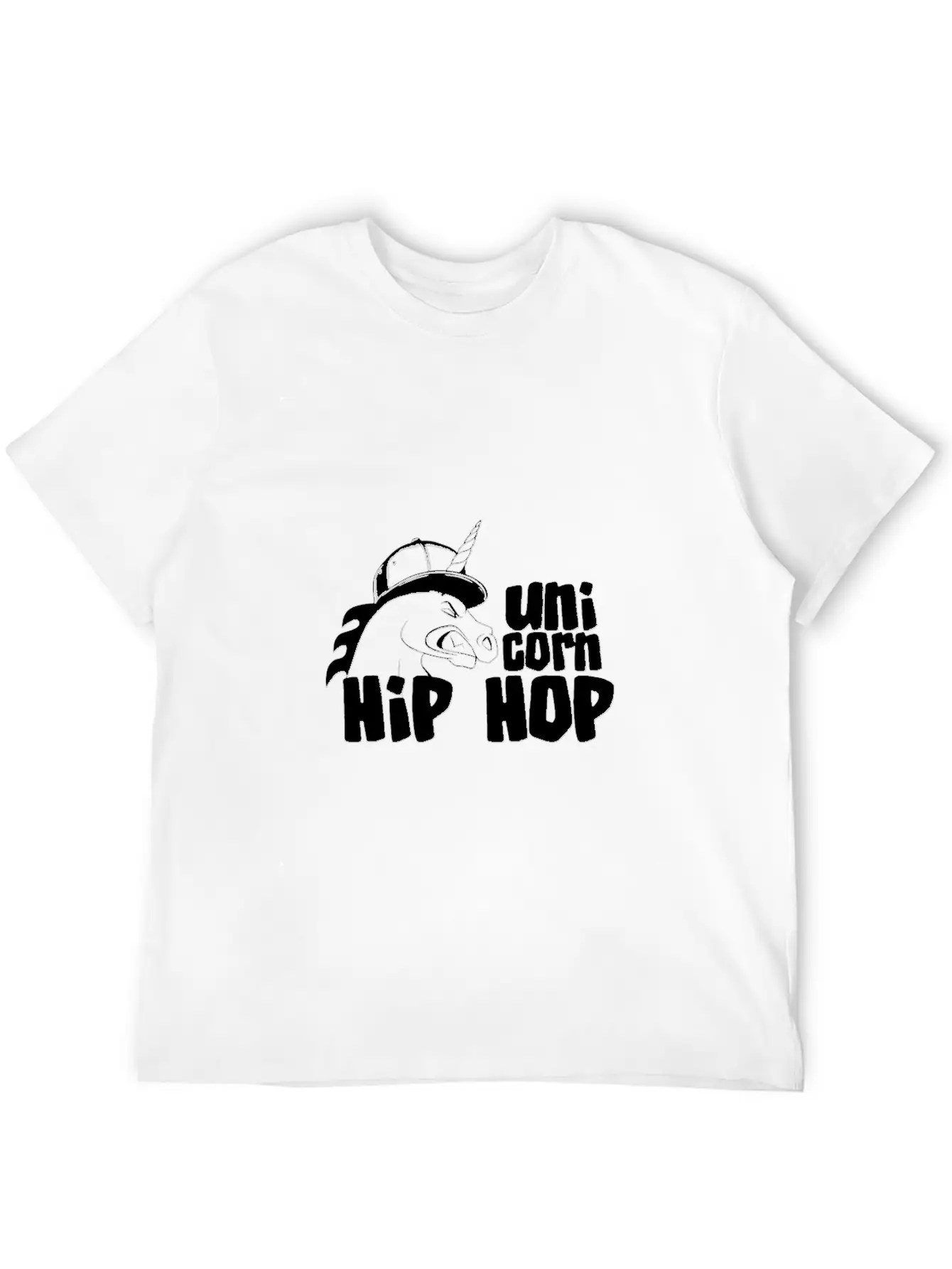 Hip Hop Unicorn - Unicorn Stylish Everyday T-Shirt – Unisex Basic Cotton Tee