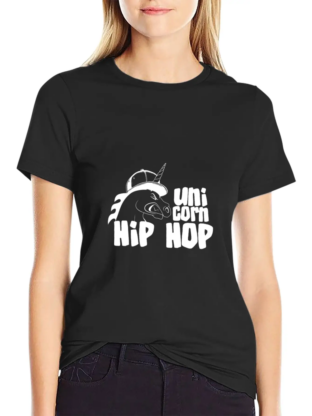 Hip Hop Unicorn - Unicorn Stylish Everyday T-Shirt – Unisex Basic Cotton Tee