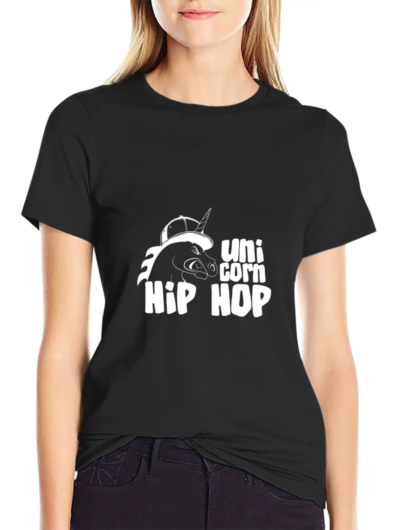 Hip Hop Unicorn - Unicorn Stylish Everyday T-Shirt – Unisex Basic Cotton Tee