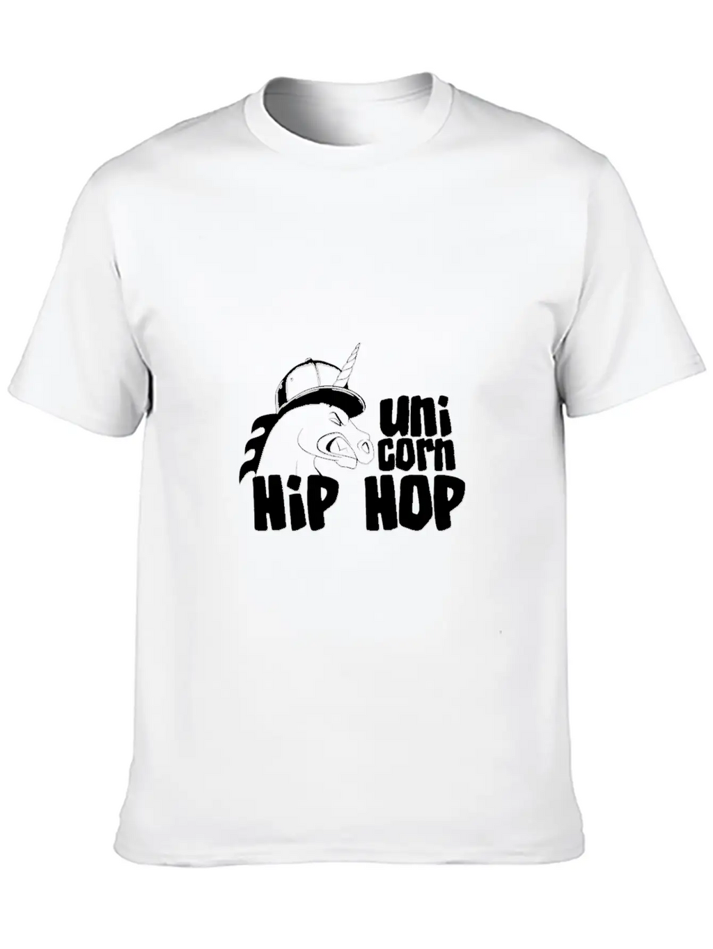 Hip Hop Unicorn - Unicorn Stylish Everyday T-Shirt – Unisex Basic Cotton Tee