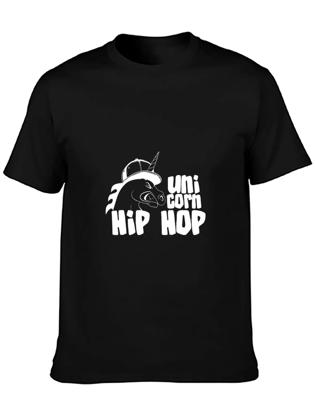 Hip Hop Unicorn - Unicorn Stylish Everyday T-Shirt – Unisex Basic Cotton Tee