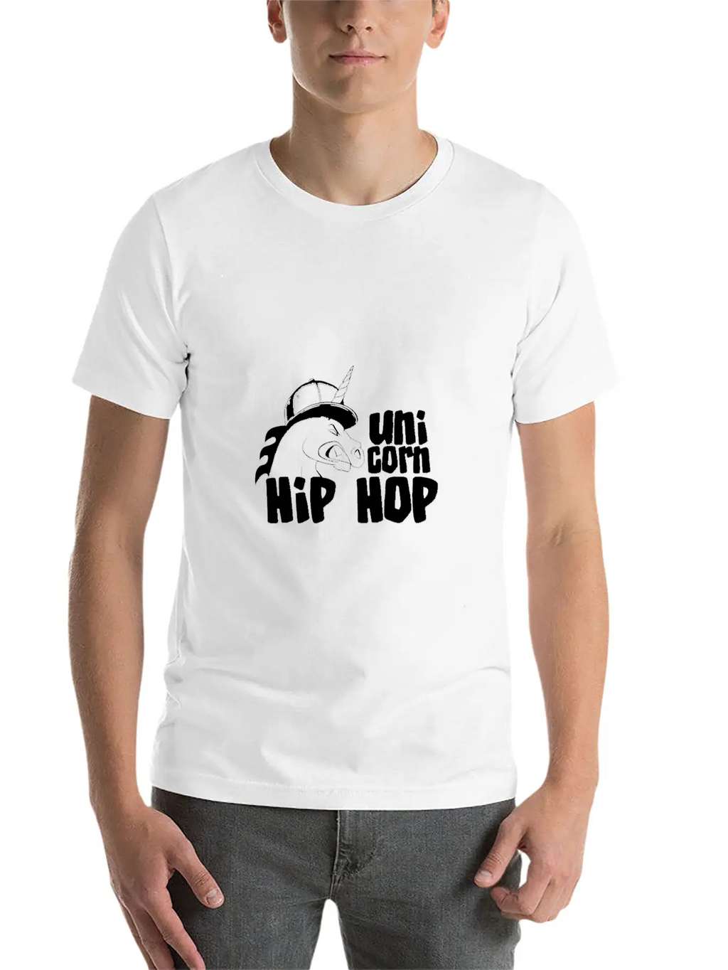 Hip Hop Unicorn - Unicorn Stylish Everyday T-Shirt – Unisex Basic Cotton Tee