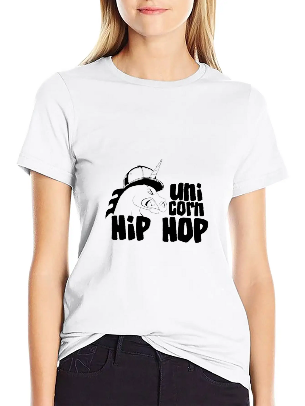 Hip Hop Unicorn - Unicorn Stylish Everyday T-Shirt – Unisex Basic Cotton Tee