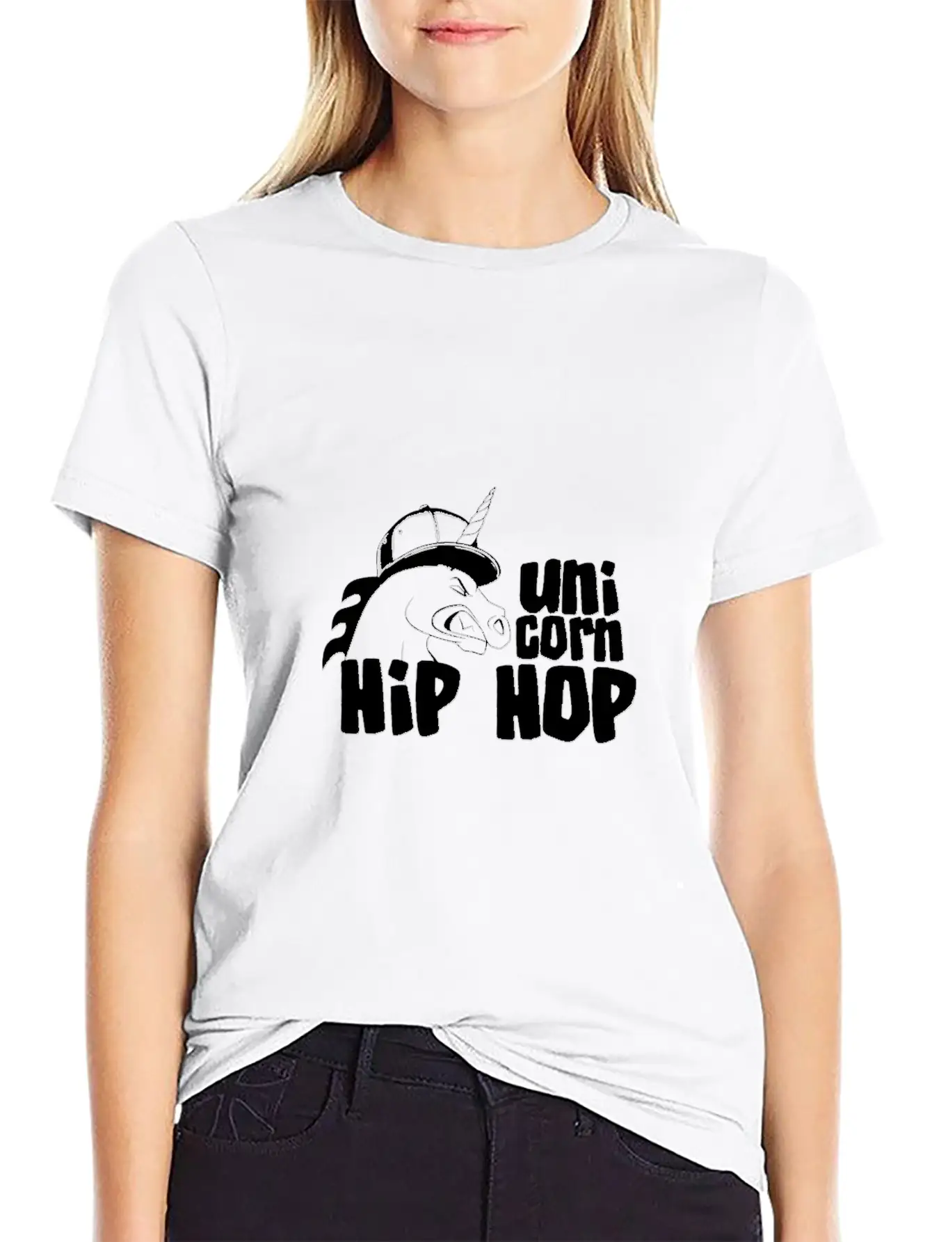 Hip Hop Unicorn - Unicorn Stylish Everyday T-Shirt – Unisex Basic Cotton Tee