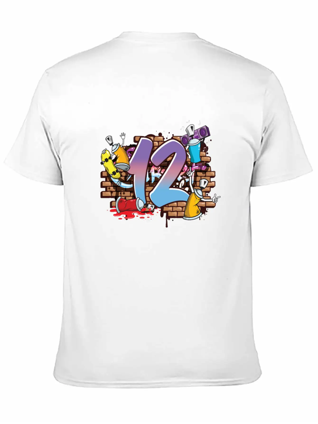Hiphop Dancer Graffiti Artist Typography 12th Basic Graphic T-Shirt – Daily Comfort In Soft Cotton