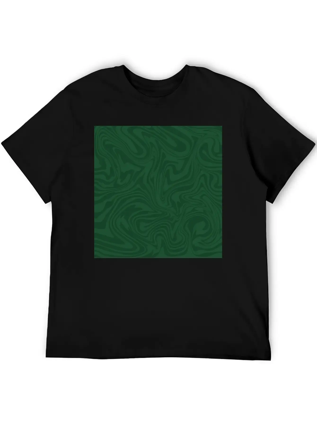 Hippie 70s Green Marble Liquid Swirl Boho Pattern Breathable Graphic T-Shirt – Perfect For Casual Days