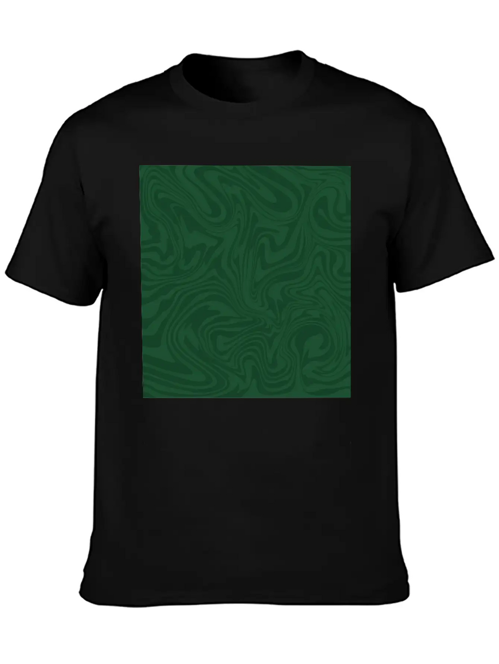 Hippie 70s Green Marble Liquid Swirl Boho Pattern Breathable Graphic T-Shirt – Perfect For Casual Days