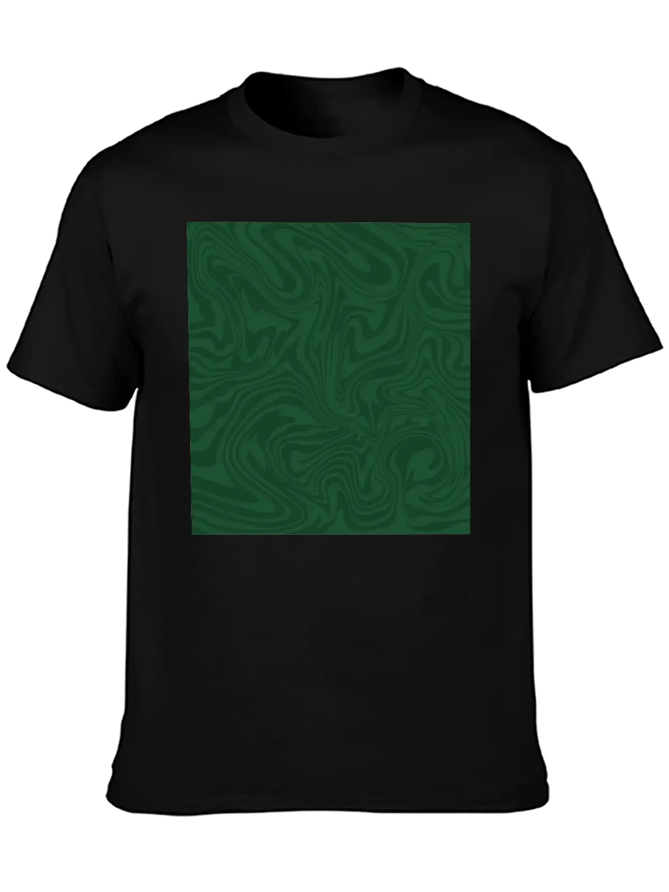 Hippie 70s Green Marble Liquid Swirl Boho Pattern Breathable Graphic T-Shirt – Perfect For Casual Days