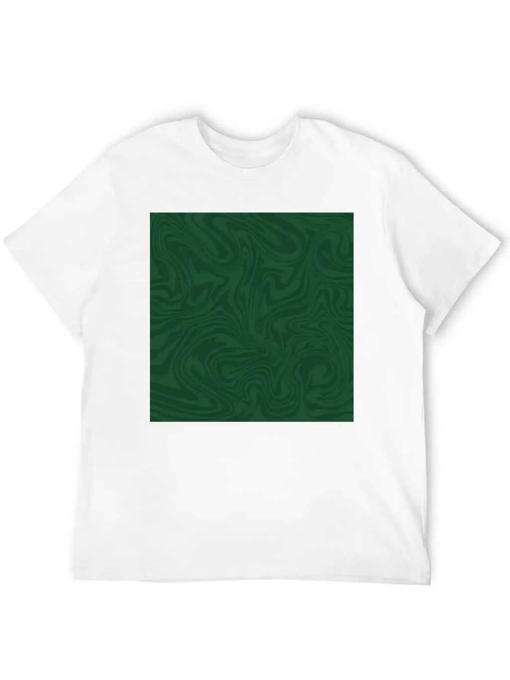 Hippie 70s Green Marble Liquid Swirl Boho Pattern Breathable Graphic T-Shirt – Perfect For Casual Days