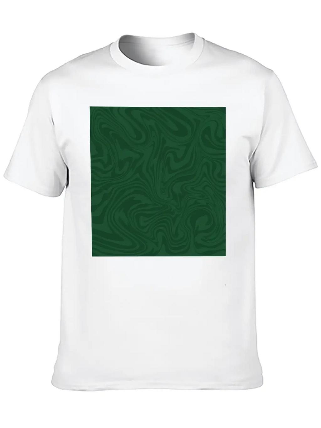Hippie 70s Green Marble Liquid Swirl Boho Pattern Breathable Graphic T-Shirt – Perfect For Casual Days
