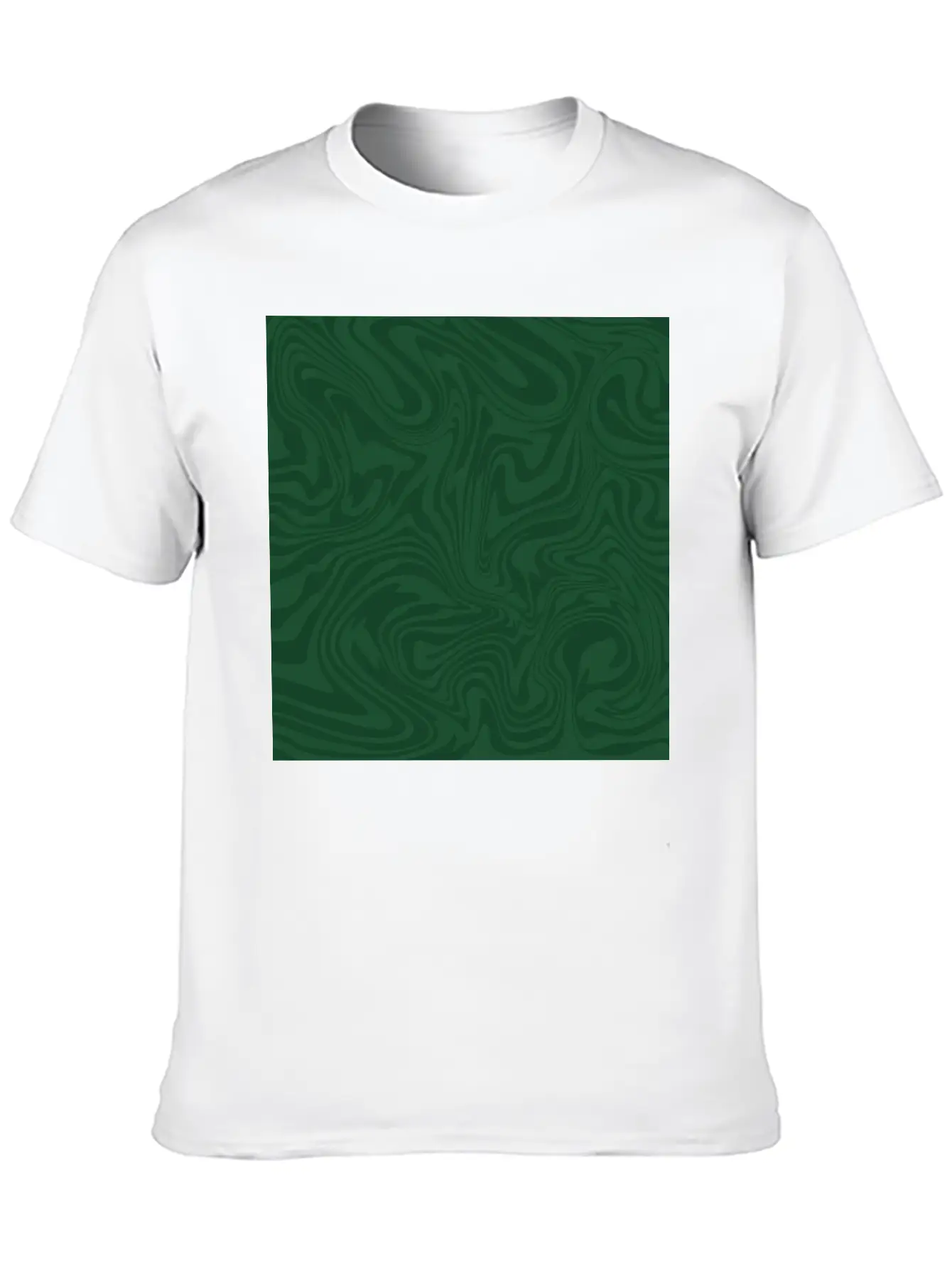 Hippie 70s Green Marble Liquid Swirl Boho Pattern Breathable Graphic T-Shirt – Perfect For Casual Days