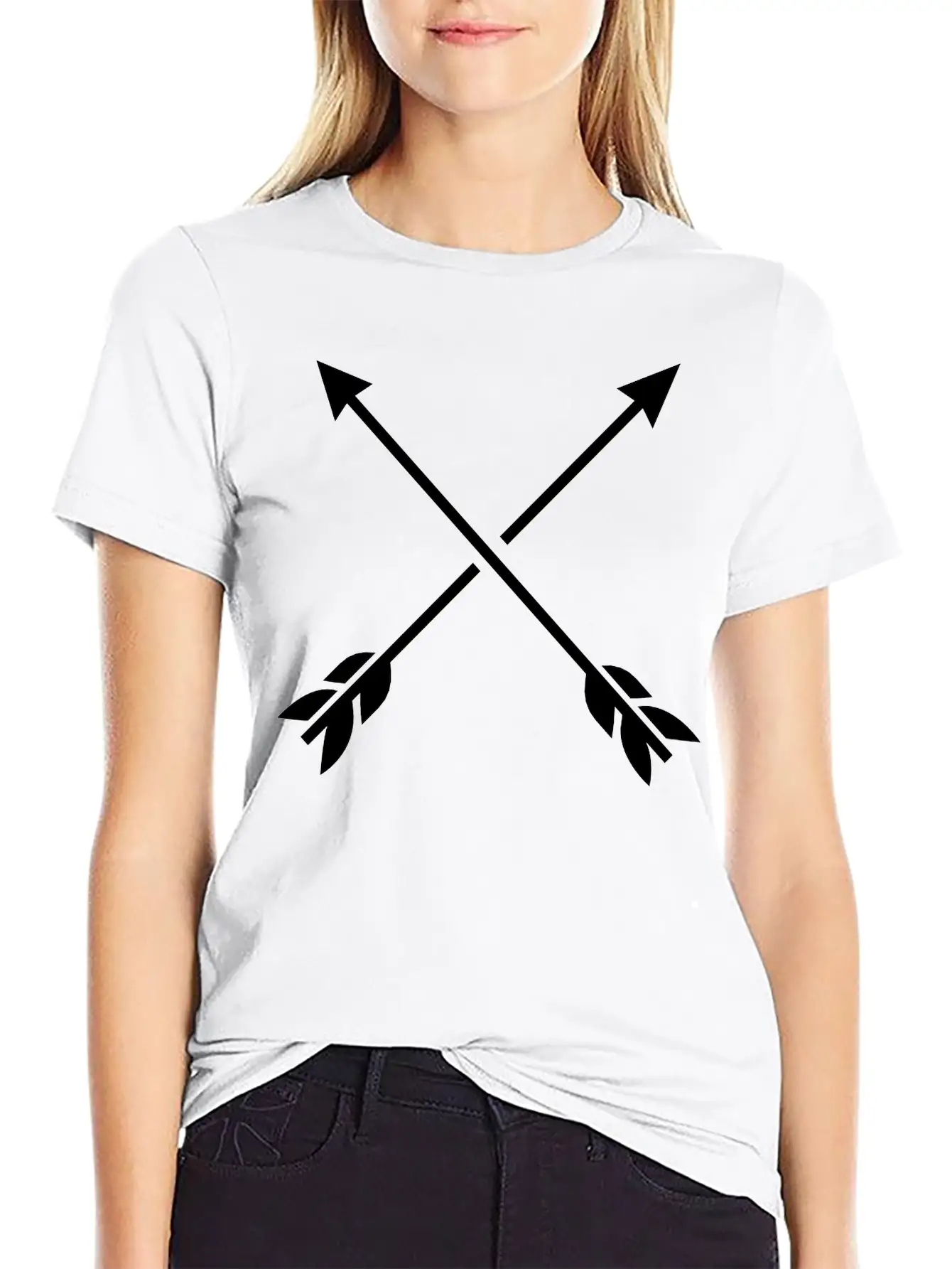 Hipster Arrows - Cross Relaxed Everyday Tee – Lightweight And Durable Cotton