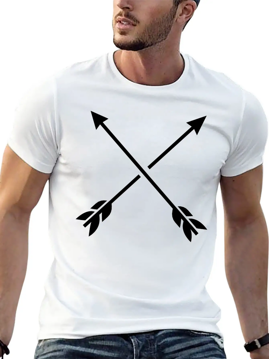 Hipster Arrows - Cross Relaxed Everyday Tee – Lightweight And Durable Cotton