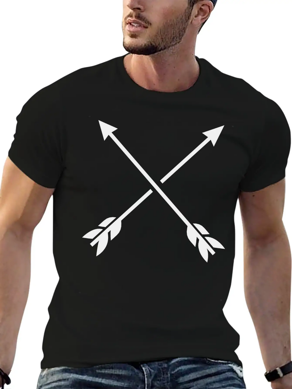 Hipster Arrows - Cross Relaxed Everyday Tee – Lightweight And Durable Cotton