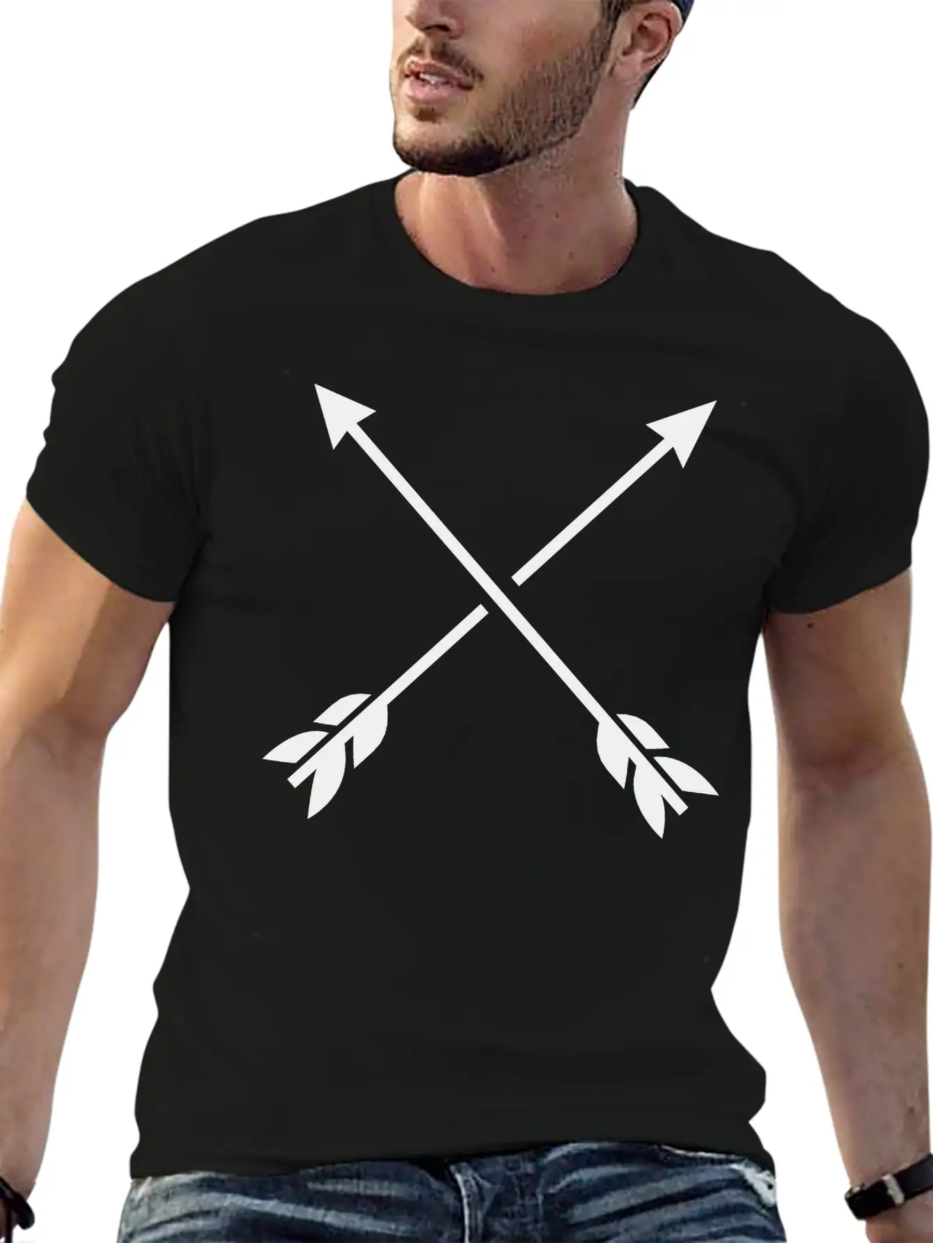 Hipster Arrows - Cross Relaxed Everyday Tee – Lightweight And Durable Cotton