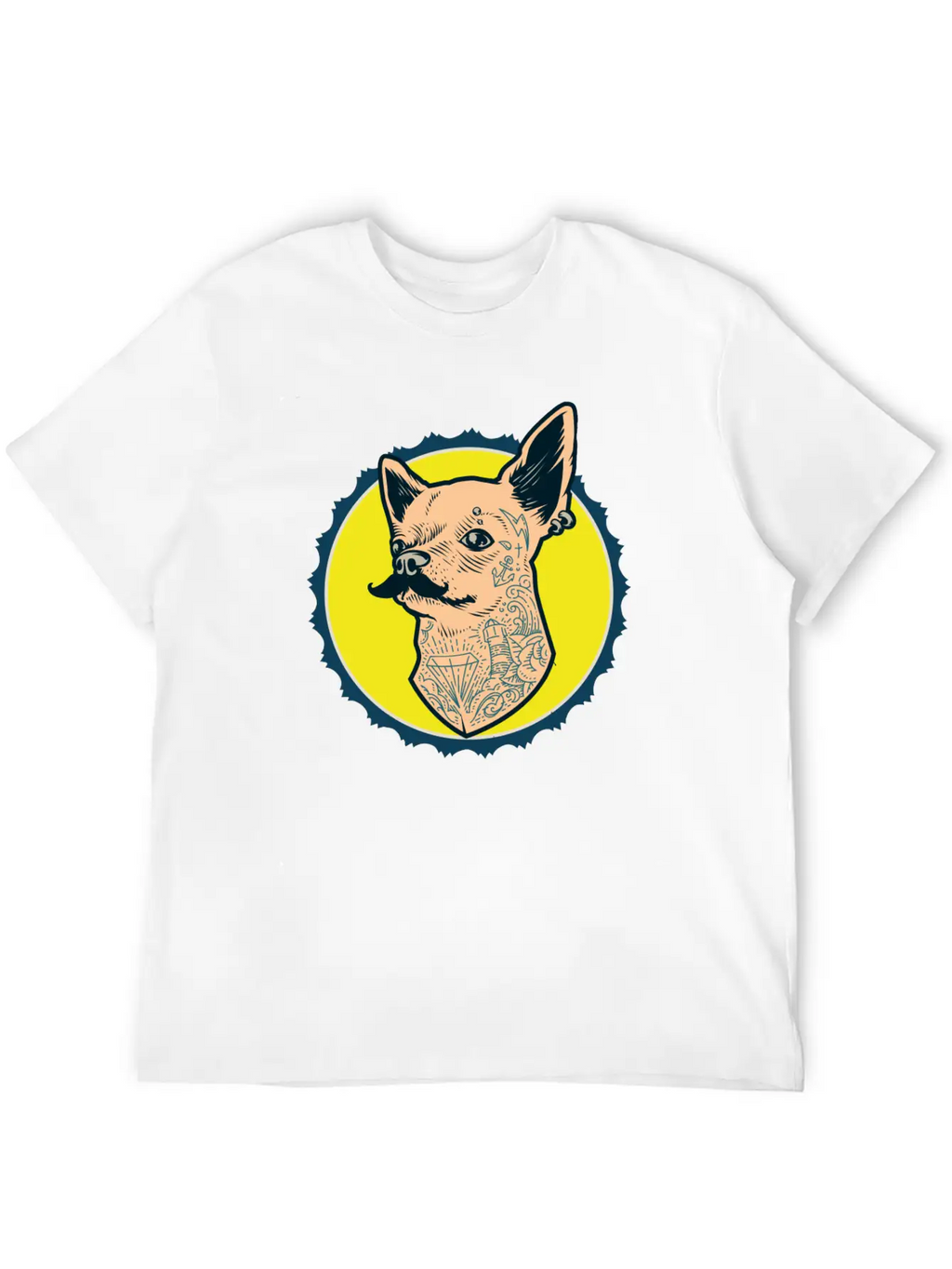 Hipster Dog Breathable Soft Cotton T-Shirt – Timeless Casual Look