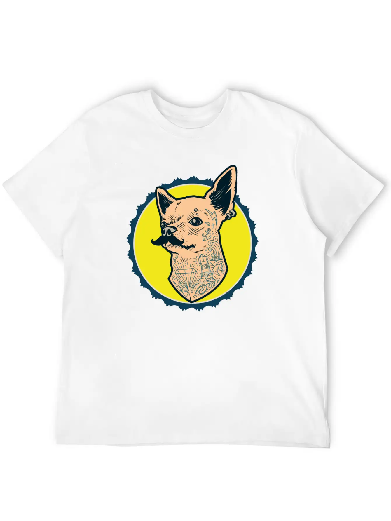 Hipster Dog Breathable Soft Cotton T-Shirt – Timeless Casual Look