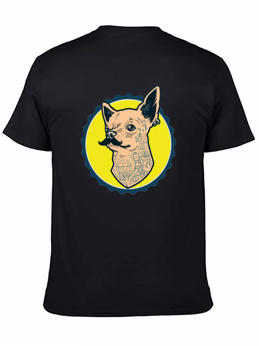 Hipster Dog Breathable Soft Cotton T-Shirt – Timeless Casual Look