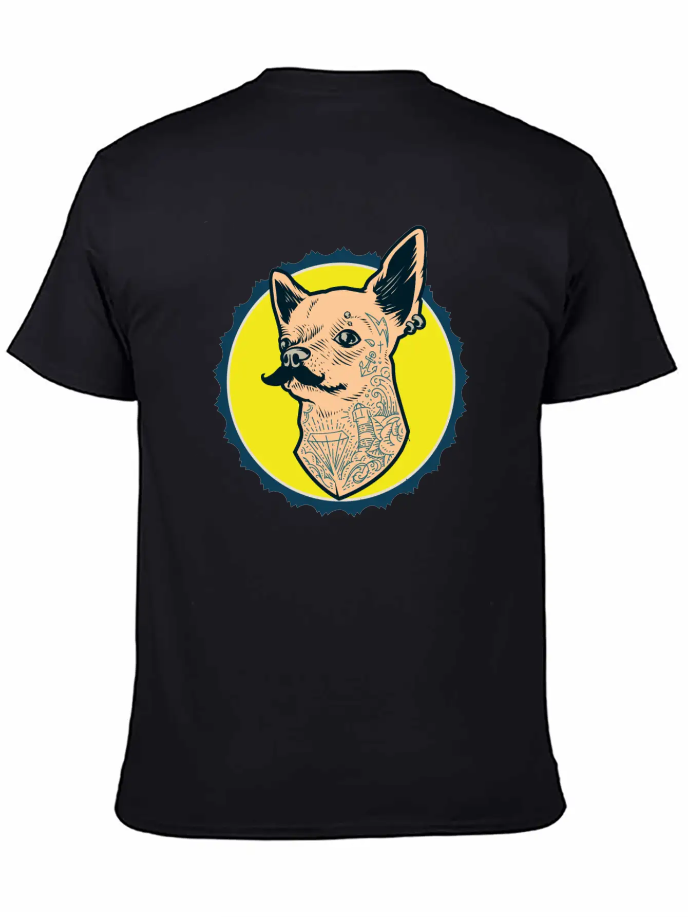 Hipster Dog Breathable Soft Cotton T-Shirt – Timeless Casual Look